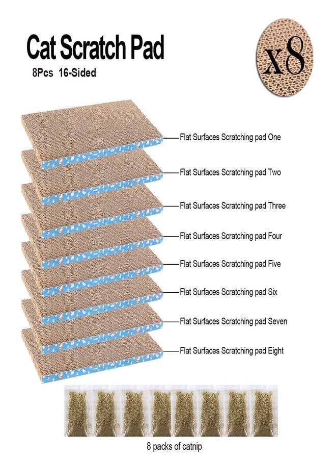 Mankaide 8 Packs in 1 Cat Scratch Pad, Cat Scratcher Cardboard,Reversible,Durable Recyclable Cardboard, Premium Scratch, Suitable for Cats to Rest, - Image 2