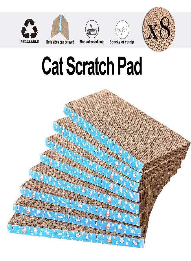 Mankaide 8 Packs in 1 Cat Scratch Pad, Cat Scratcher Cardboard,Reversible,Durable Recyclable Cardboard, Premium Scratch, Suitable for Cats to Rest, - Image 5