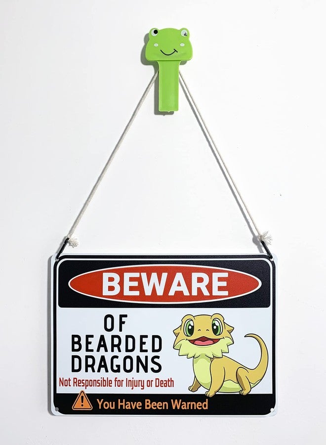 Bestylez Beware of Bearded Dragons Sign - Fun Tank Accessory and Decor for Bearded Dragon Enthusiasts | Humorous Warning Sign for Reptile Room, 12" * 8" (036) - Image 3