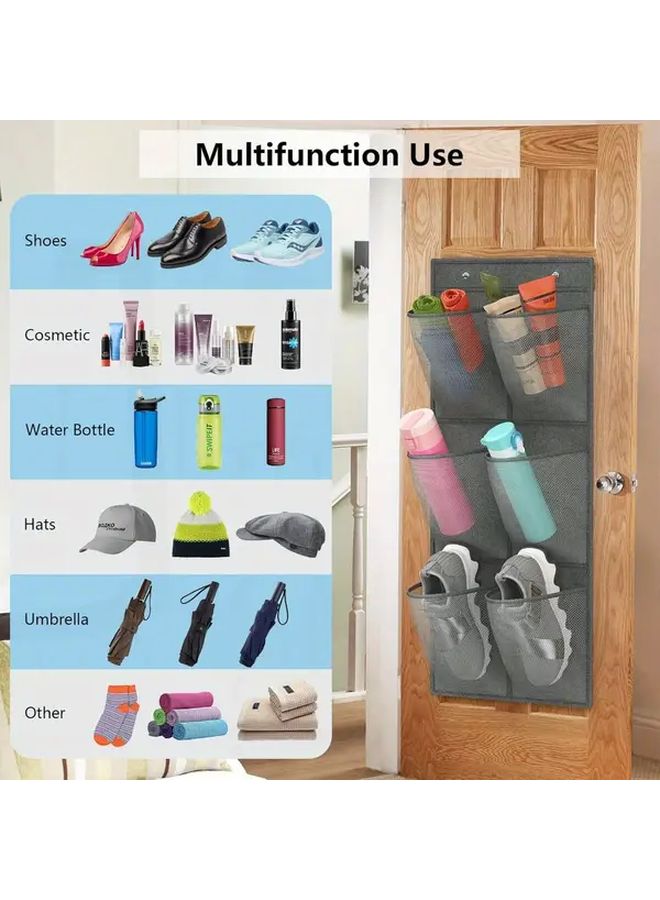 2 Piece Narrow Shoe Rack RV Storage Organizer Hanging Door Shelf Spacesaving Slim Design - Image 2