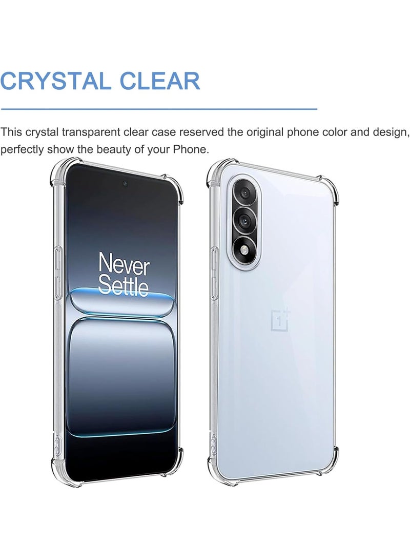 Case for OnePlus Nord 5, Clear Phone Case with Reinforced Corners Bumper Slim Fit Shockproof Flexible TPU Case for OnePlus Nord 5 - Image 5