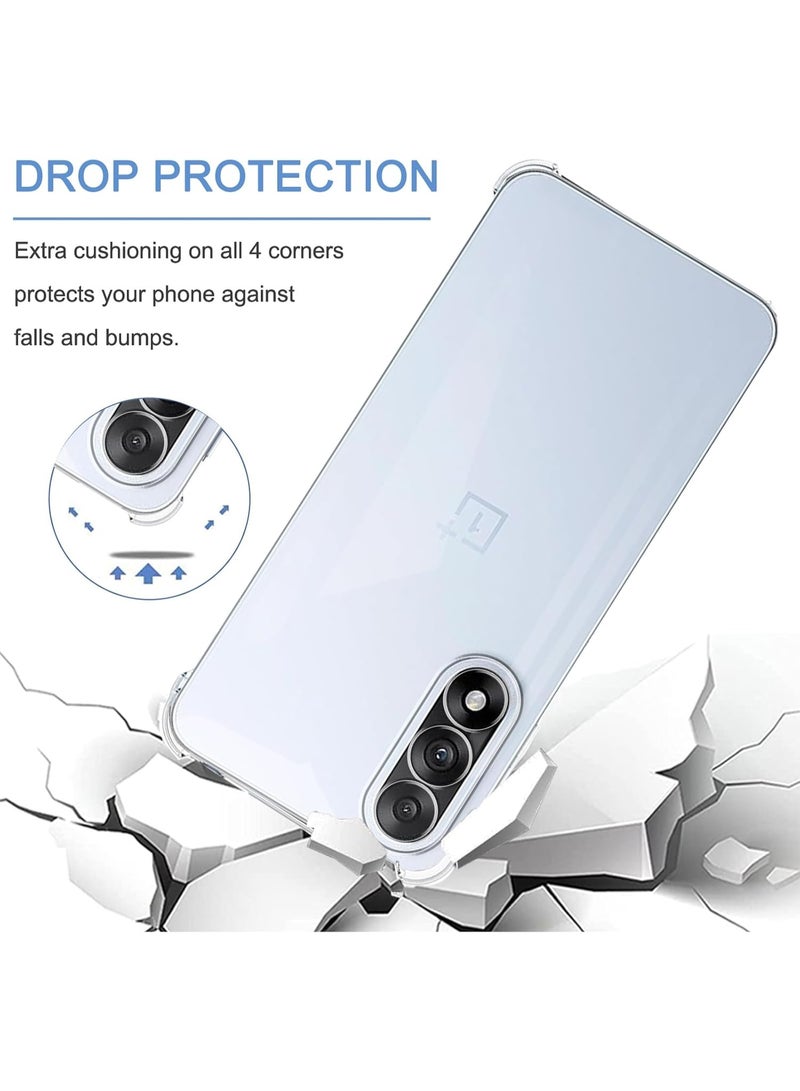 Case for OnePlus Nord 5, Clear Phone Case with Reinforced Corners Bumper Slim Fit Shockproof Flexible TPU Case for OnePlus Nord 5 - Image 3