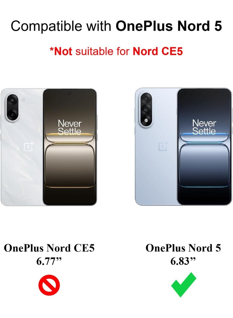 Case for OnePlus Nord 5, Clear Phone Case with Reinforced Corners Bumper Slim Fit Shockproof Flexible TPU Case for OnePlus Nord 5 - Image 2