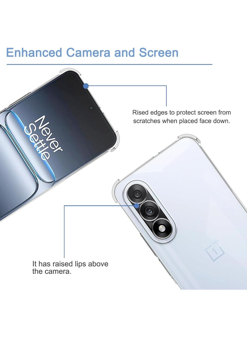 Case for OnePlus Nord 5, Clear Phone Case with Reinforced Corners Bumper Slim Fit Shockproof Flexible TPU Case for OnePlus Nord 5 - Image 4
