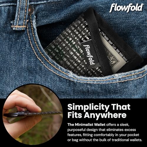 Flowfold Minimalist Slim Front Pocket Card Holder Wallet, Black, One Size - Image 3