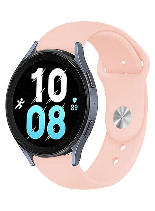 NIBEMINENT Samsung Galaxy Watch 5 / Pro Band Silicone Replacement Strap 20mm Compatible with Watch5 (44mm/40mm) (45mm) Light Pink - Image 1