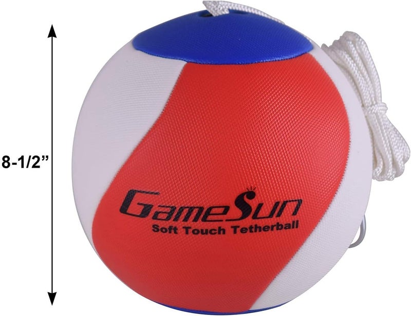 GAMESUN Tetherball and Rope,Full-Size Soft Touch, Portable Tetherballs with Soft Rope - Great Outdoor Game for Kids - Image 2