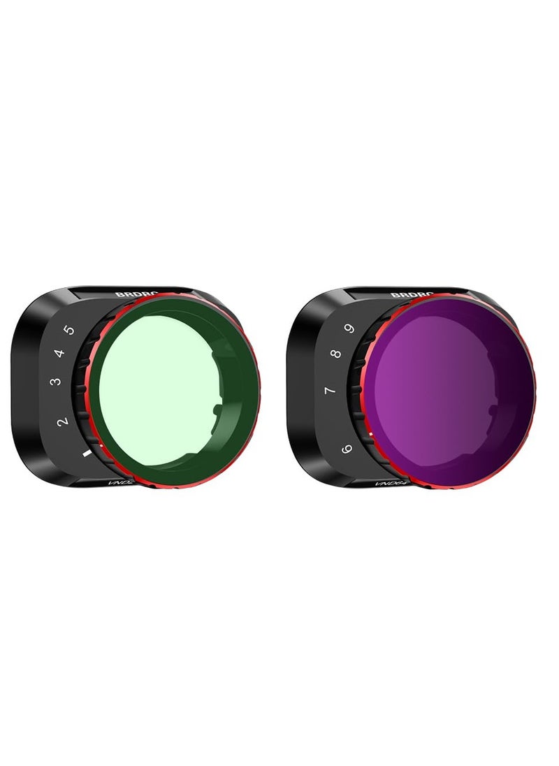 SYOSI Mini 4 Pro ND Filters Set, Variable ND4 to ND32 2 5 Stops and ND64 to ND512 6 9 Stops for DJI Mini 4 Pro, Lens Accessories with Multi Coated HD Optical Glass and Aluminum Frame  - Image 1