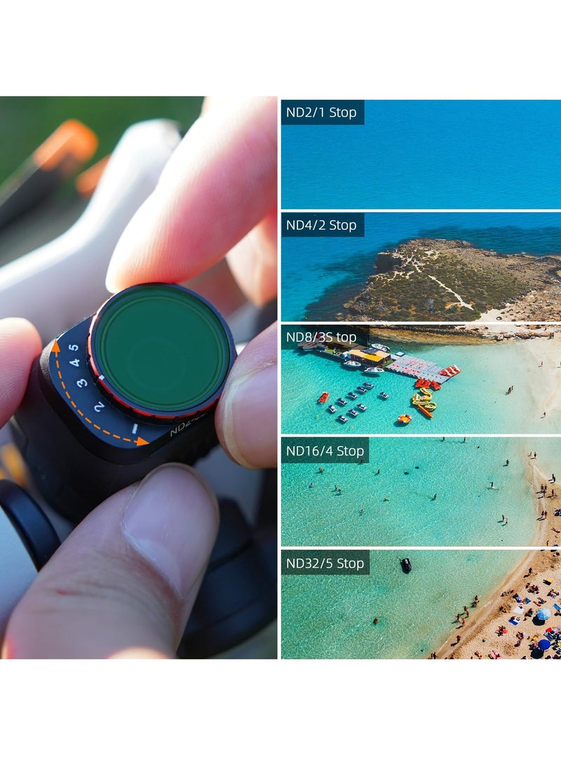 SYOSI Mini 4 Pro ND Filters Set, Variable ND4 to ND32 2 5 Stops and ND64 to ND512 6 9 Stops for DJI Mini 4 Pro, Lens Accessories with Multi Coated HD Optical Glass and Aluminum Frame  - Image 5