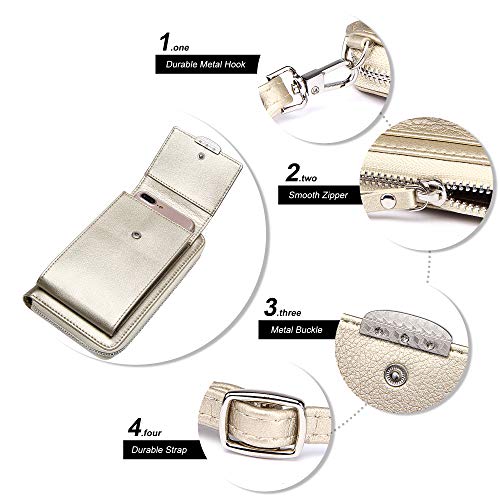 KUKOO Small Crossbody Bag Cell Phone Purse Wallet with Credit Card Slots for Women - Image 5