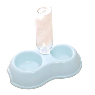 Hydration Bowl - A double-layer plastic feeder designed to resist deformation and odor, with a built-in water refill tube for smooth hydration and convenient feeding, available in multiple colors.