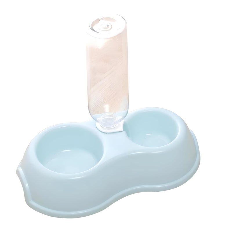 Hydration Bowl - A double-layer plastic feeder designed to resist deformation and odor, with a built-in water refill tube for smooth hydration and convenient feeding, available in multiple colors.
