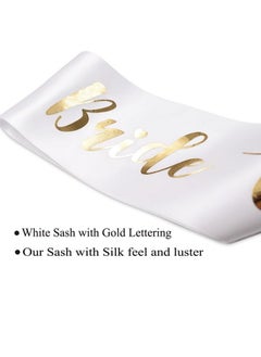 Bride To Be Sash Bachelorette Party White Satin Sash With Gold Foil Lettering Decorations Supplies Accessories Wedding Engagement Party (1 Pcs) - pzsku/Z42AC5D86C8C7E82E82FCZ/45/_/1733730387/33285f42-95ad-439d-a6a6-654d161edc03