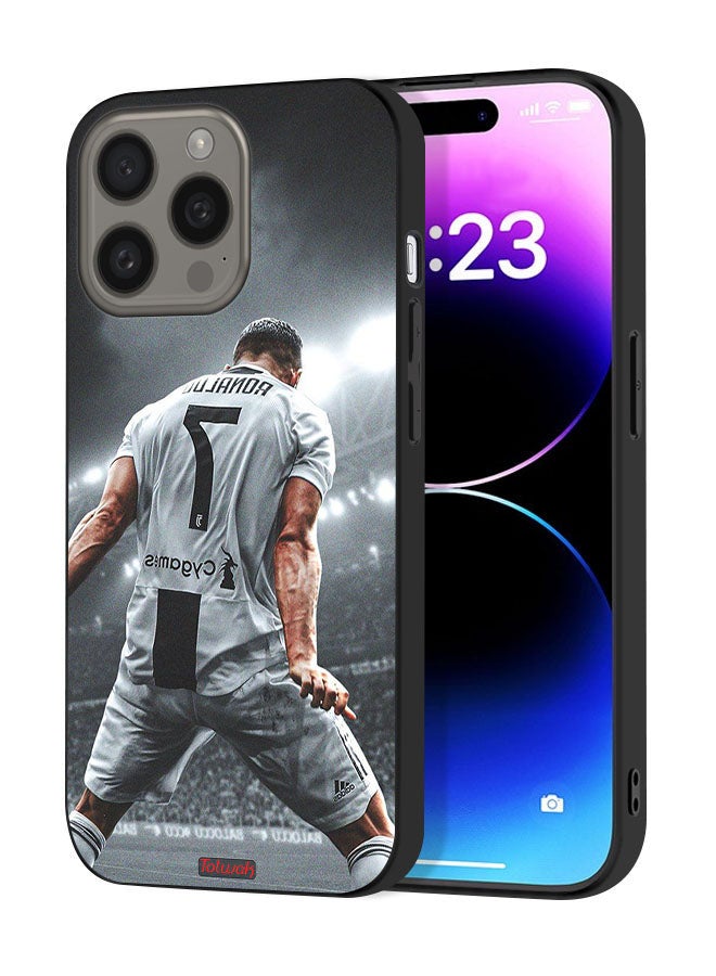 Tolwak Apple iPhone 15 Pro Max Protective Case Cover Cristiano Ronaldo Celebration - Image 1