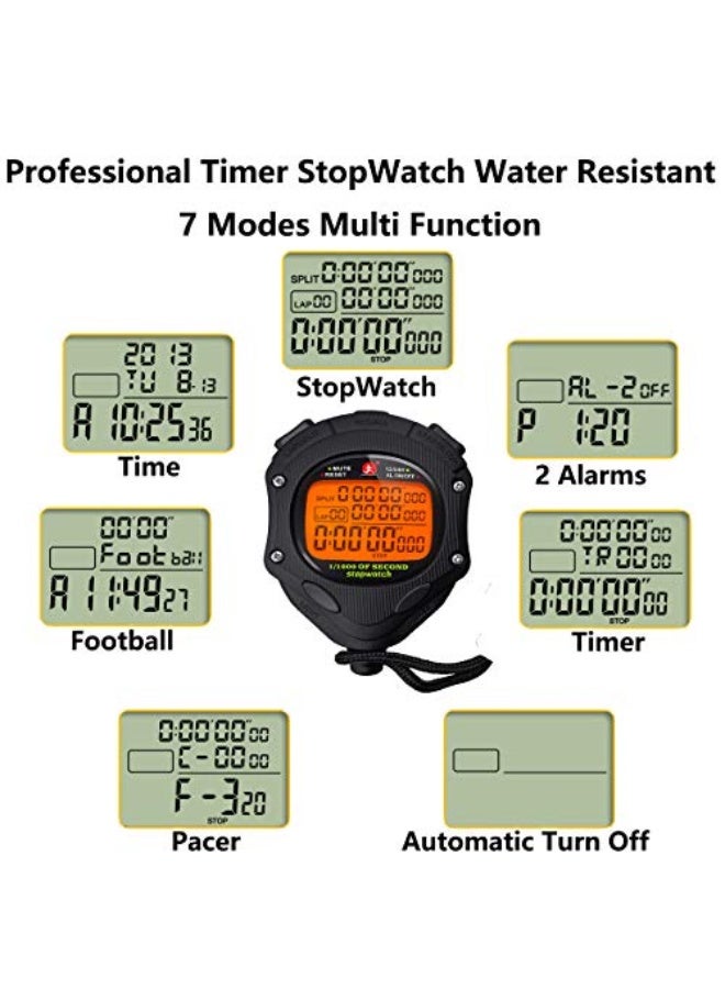 Generic xinko Digital Stopwatch Timer with Back Light Stop watch 0.001second Timing|100 lap Memory,Large dispaly Alarm Clock for Coach Sports Swimming Running Marathon Competition(100LAP(Back Light))  - Image 3