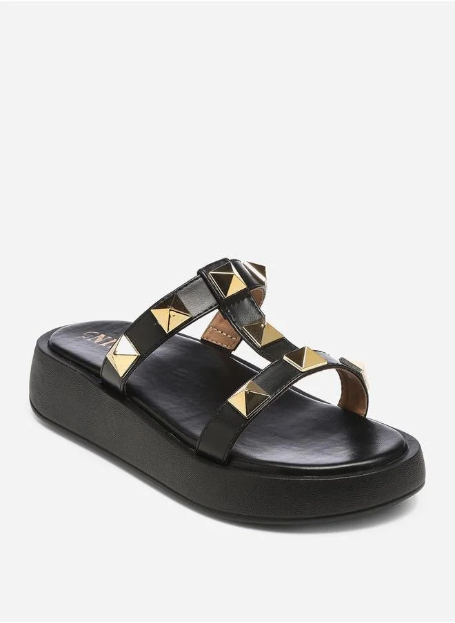 GNIST Studded Strap Flatform Sandals