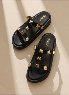 GNIST Studded Strap Flatform Sandals by Styli  - Image 3