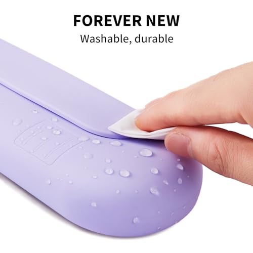 AGIKET Silicone Makeup Brush Holder Travel Cosmetic Bag：Soft Portable Cosmetic Face Brushes Holder with Upgrade Anti-Fall Out Magnetic Closure, Large Travel Makeup Brush Case - Lavender - Image 5