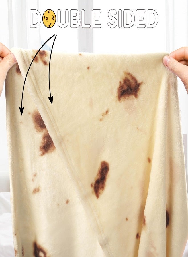 Zulay Kitchen Zulay Extra Large Burritos Tortilla Throw Blanket - Wrap Yourself Like a Giant Taco! Double-Sided, Funny & Ultra Cozy Novelty Blanket, Super Soft 285 GSM Flannel, 60 Inches - Image 5