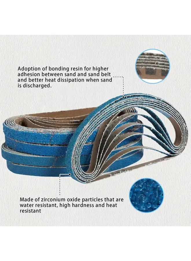 25pcs 3 8x13 Zirconia Abrasive Belt 40 60 80 100 120 Grit For Metal Wood Sanding - Image 4