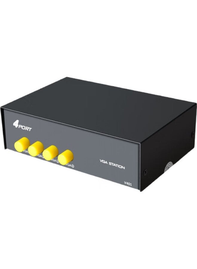 jinghua Jinghua Vga Switcher, Four-In Hd Video Converter, Screen Splitter, Multi-User Display Adapter, For Multiple Laptops And Desktop Computers Sharing One Monitor, V401 Black Q211 - Image 3