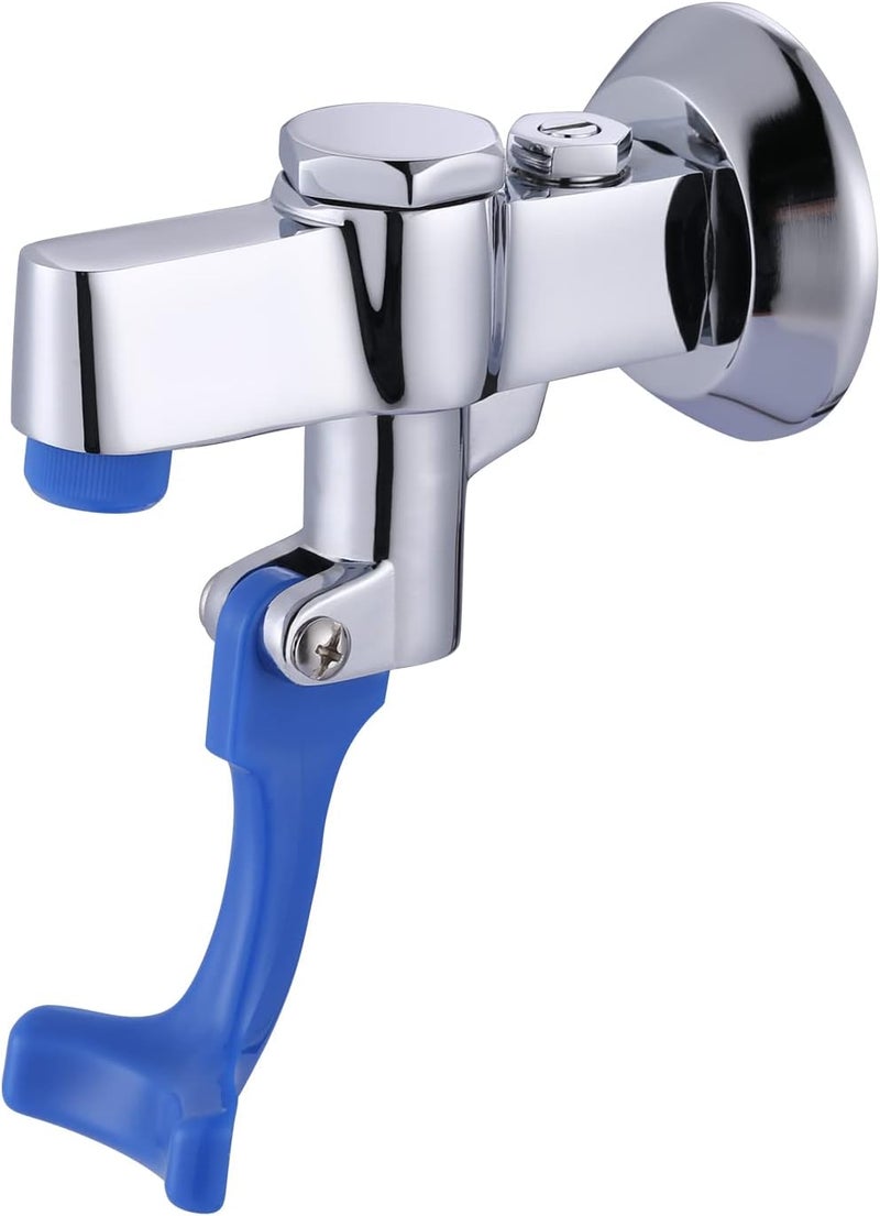 IVIGA Glass Filler Faucet Wall Mount, Push-Back Water Bottle Filling Station, Brass Glass Filling Station Commercial Water Filler Faucet for Bar Cafe Hotel Kitchen Restaurant - Female Inlet & Flange - Image 1