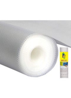 Home Buy HOME BUY Multipurpose Super Strong Eva Anti-Slip Bathroom Kitchen Cabinet Drawer Shelf Mat Liner Sheets Roll, Fridge & Table Mat (60Cm X 5 Meters Roll, Ethylene Vinyl Acetate) (60x500(1), White)  - Image 1