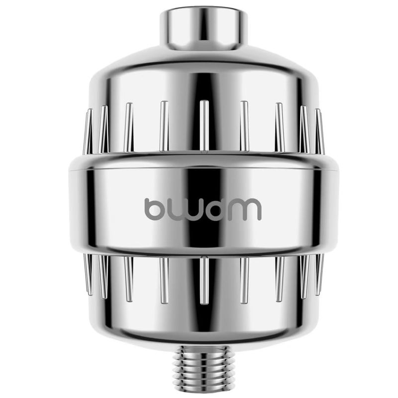 BWDM 15 Stage Shower Filter Shower Head Filter Hard Water FilterRemove Chlorine Heavy Metals and Other Sediments Vitamin C Water Softener Reduces Dry Itchy SkinDandruff Silver - Image 1