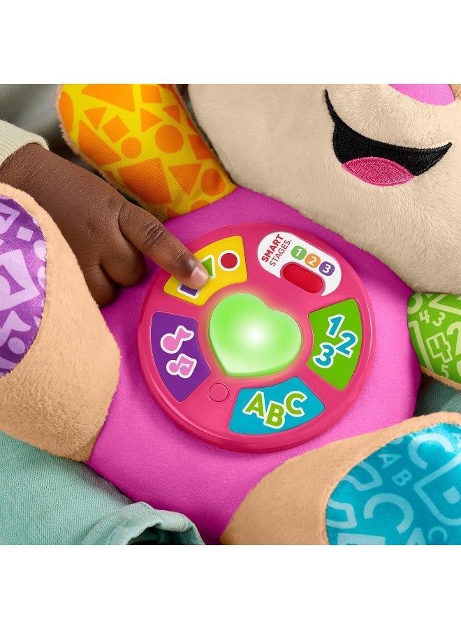Fisher-Price لعبة تعليمية للأطفال ضحك وتعلم سيس الذكية الوردية الموسيقية مع مراحل ذكية للأطفال من عمر 6 أشهر فما فوق، نسخة متعددة اللغات - Image 3