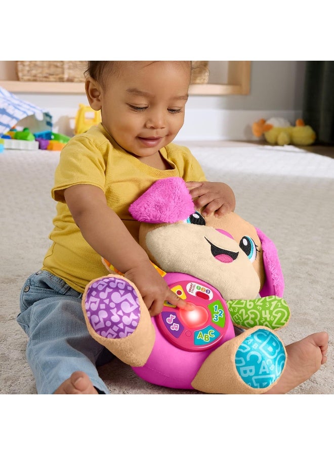 Fisher-Price لعبة تعليمية للأطفال ضحك وتعلم سيس الذكية الوردية الموسيقية مع مراحل ذكية للأطفال من عمر 6 أشهر فما فوق، نسخة متعددة اللغات - Image 4