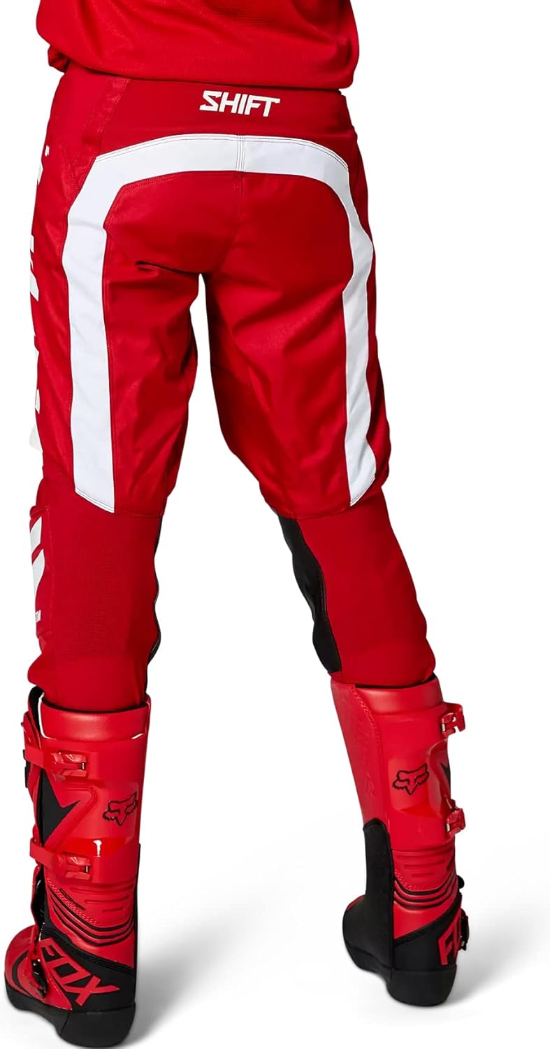 Shift 2021 Youth White Label Pants - Trac (24) (RED) - Image 2