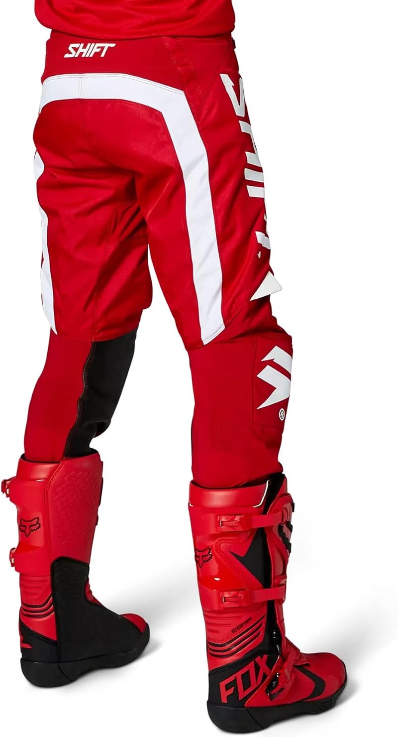 Shift 2021 Youth White Label Pants - Trac (24) (RED) - Image 4