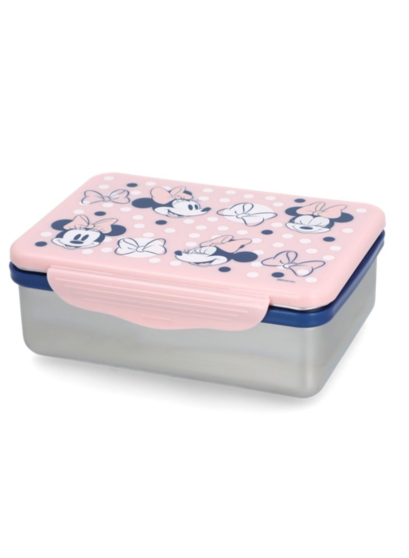 STOR Stainless Steel Rectangular Minnie Mouse Themed Lunch Box Multicolor 193ml  - Image 2