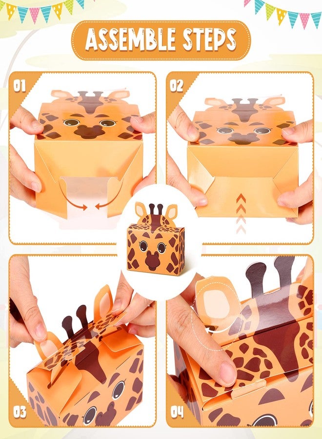 Nezyo 24 Pack Zoo Safari Animal Treat Box Jungle Party Favors Animal Goodie Boxes Cardboard Jungle Gift Boxes Wild Animal Candy Boxes for Jungle Themed Party Birthday Decoration 4.8 x 2.4 x 5.2 Inches - Image 4