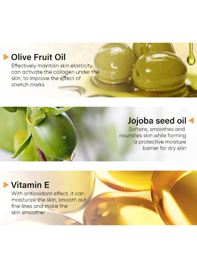 MOOYAM Stretch Mark Removal Oil with Vitamin E for Fading New Old Marks Improves Skin Elasticity Fast Absorbing Hydrating Body Treatment for Pregnancy and Weight Loss 100ml - Image 5