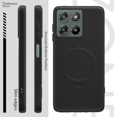 Pikkme Back Cover for Motorola Moto G67 Power 5G / G57 Power 5G Soft Matte Silicone Mag-Safe Design (Mag-Safe Not Support) Camera Protection | Slim Fit Bumper Cover (Black) - Image 3