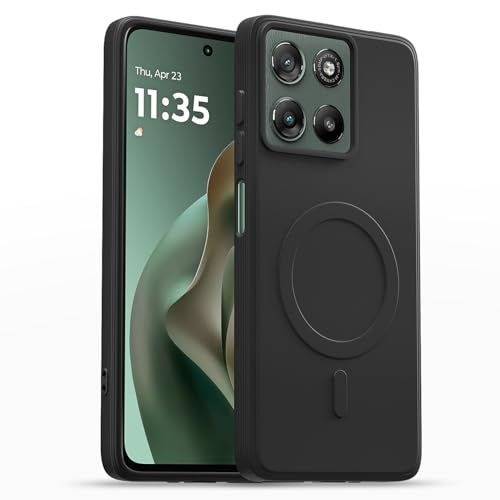 Pikkme Back Cover for Motorola Moto G67 Power 5G / G57 Power 5G Soft Matte Silicone Mag-Safe Design (Mag-Safe Not Support) Camera Protection | Slim Fit Bumper Cover (Black) - Image 1