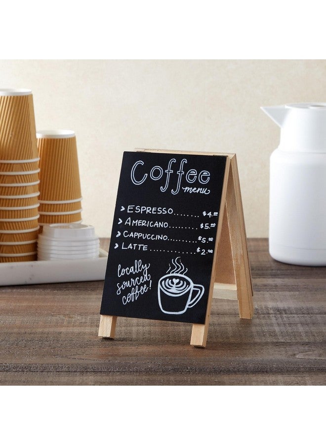 Juvale 2 Pack Mini Chalkboard Easel Signs For Tabletop Decorations, Restaurant Food Display, Message Boards, Small Business, Wedding, Catering Events, Coffee Shop (4.5X7.5 In) - Image 3