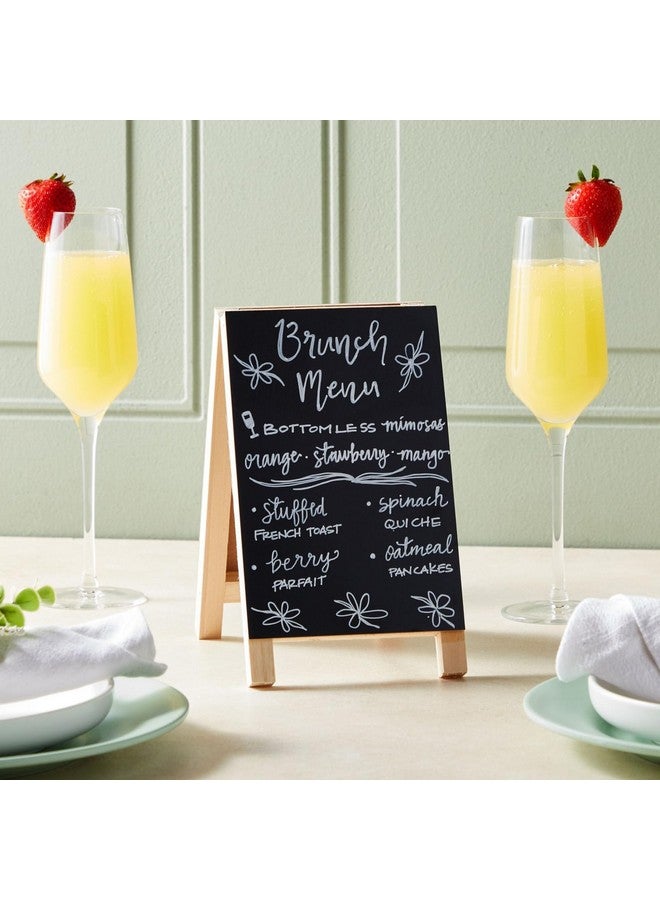 Juvale 2 Pack Mini Chalkboard Easel Signs For Tabletop Decorations, Restaurant Food Display, Message Boards, Small Business, Wedding, Catering Events, Coffee Shop (4.5X7.5 In) - Image 2
