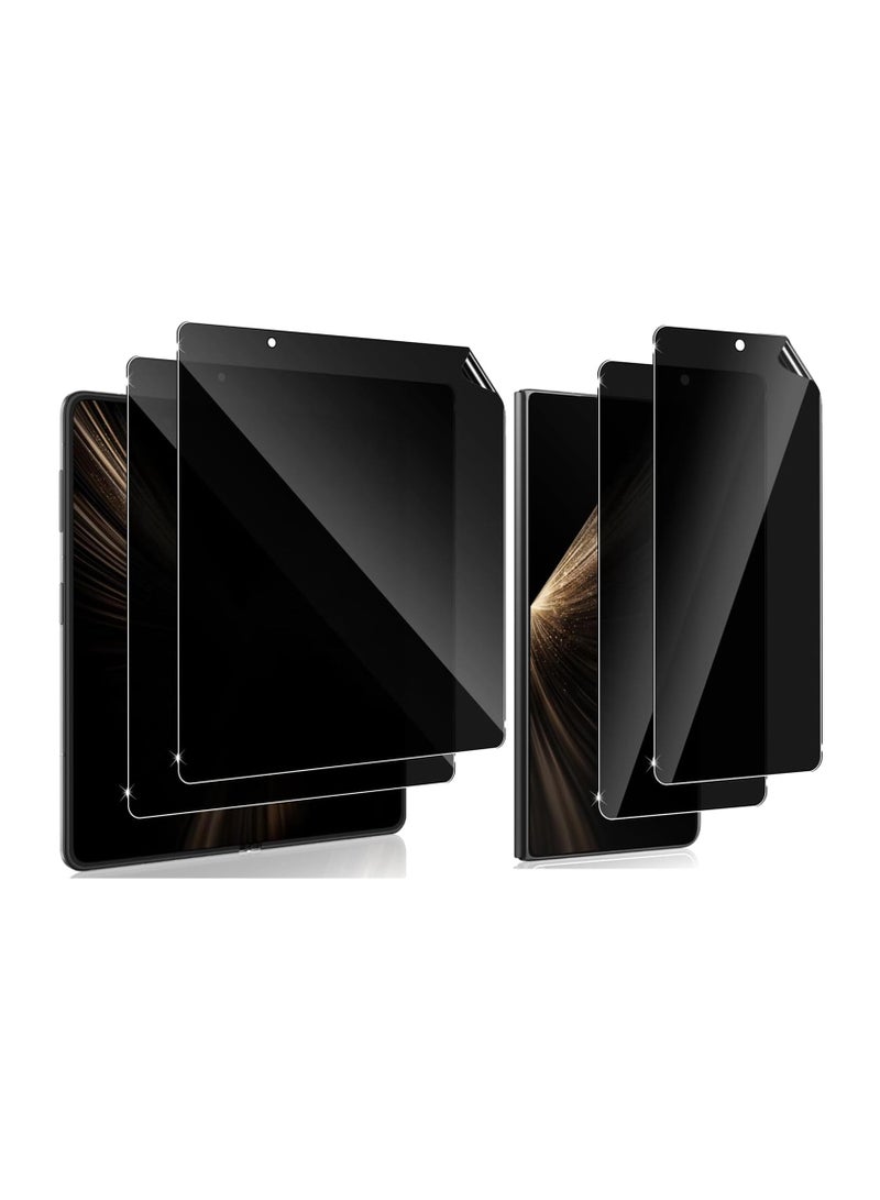 Privacy Screen Protector Compatible with Honor Magic V5 Anti-Spy TPU Outer Screen Film (2-Piece Set) + Anti-Spy Inner Screen Film (2-Piece Set) Scratch-Resistant, Bubble-Free - Image 1