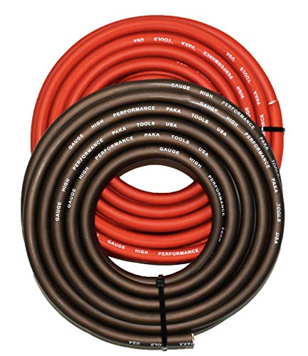 PAKA HAND TOOLS Real 1/0 Gauge Wire RED/Black, Amplifier Power/Ground Amp Wire (10 FEET Black+10 FEET RED) - Image 2
