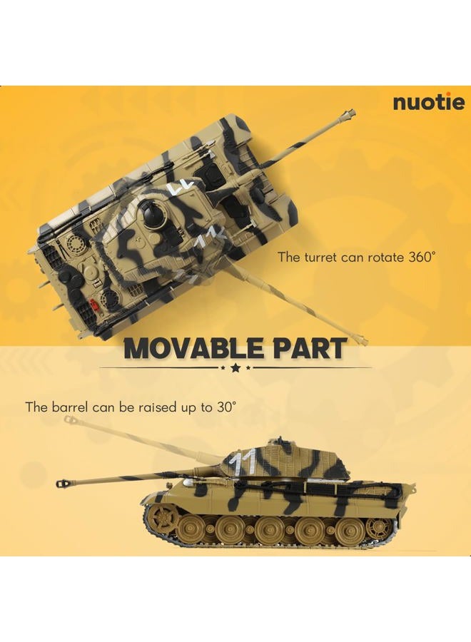 NUOTIE 1/32 King Tiger II Heavy Tank Model - WWII German Tiger B Die-cast Metal Tank - Professional Alloy Military Vehicle Replica - Camouflage Finish Static Display Collectible for History Buffs - Image 3