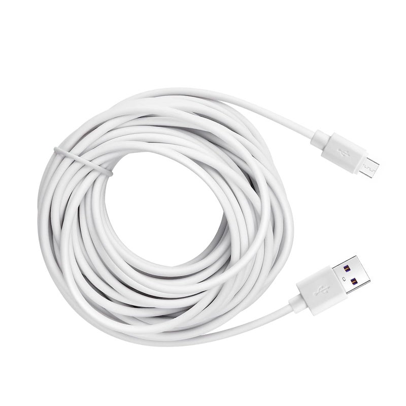 Smays Replacement 5V Micro USB Charging Cable for Infant Optics DXR-8, Motorola, Owlet Baby Monitors - 13-Foot (4 Meters) Power Cord - Image 1