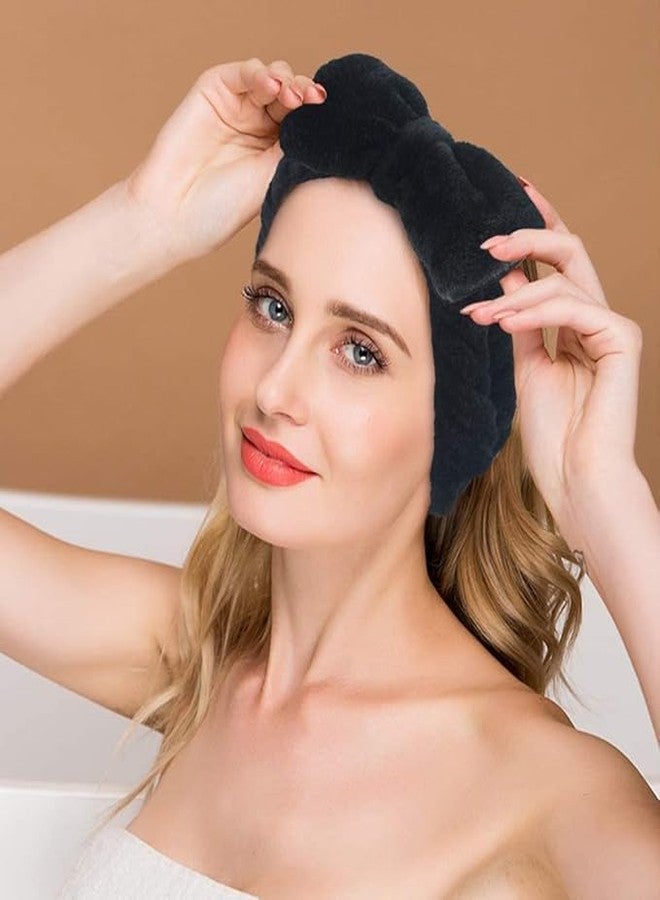 SINGTHITA Spa Headband with Bow, Soft Microfibre, Non-Slip, Stretchy, for Washing Face, Mask, Bath, Yoga, Pack Of 1 (Pack of 2) - Image 3