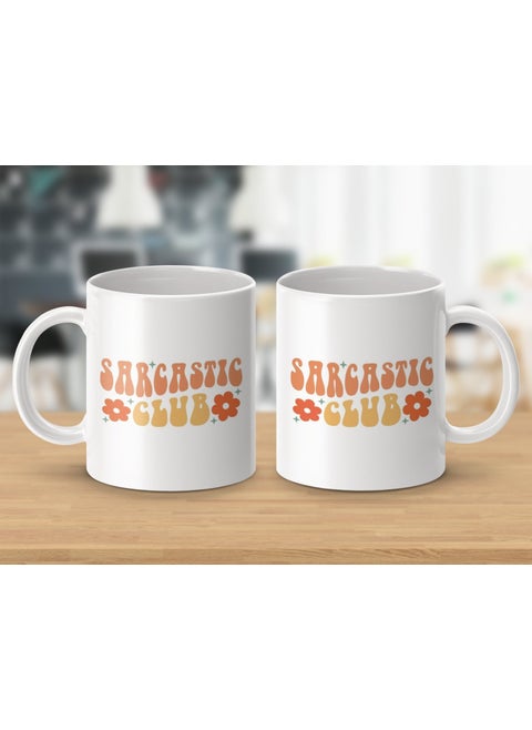 Sarcastic Club Scandanavian Custom Made Retro Travel Mug, Sarcastic Design Large Coffee Mug