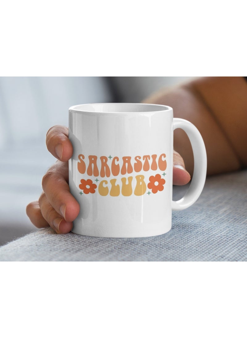 Sarcastic Club Scandanavian Custom Made Retro Travel Mug, Sarcastic Design Large Coffee Mug