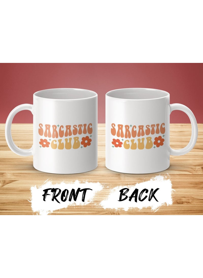 Sarcastic Club Scandanavian Custom Made Retro Travel Mug, Sarcastic Design Large Coffee Mug