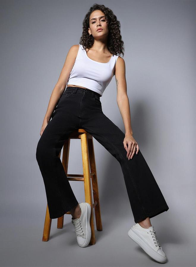 هاي ستار جينز هاي رايز بقصة عادية وجيوب من ستايلي - Image 5