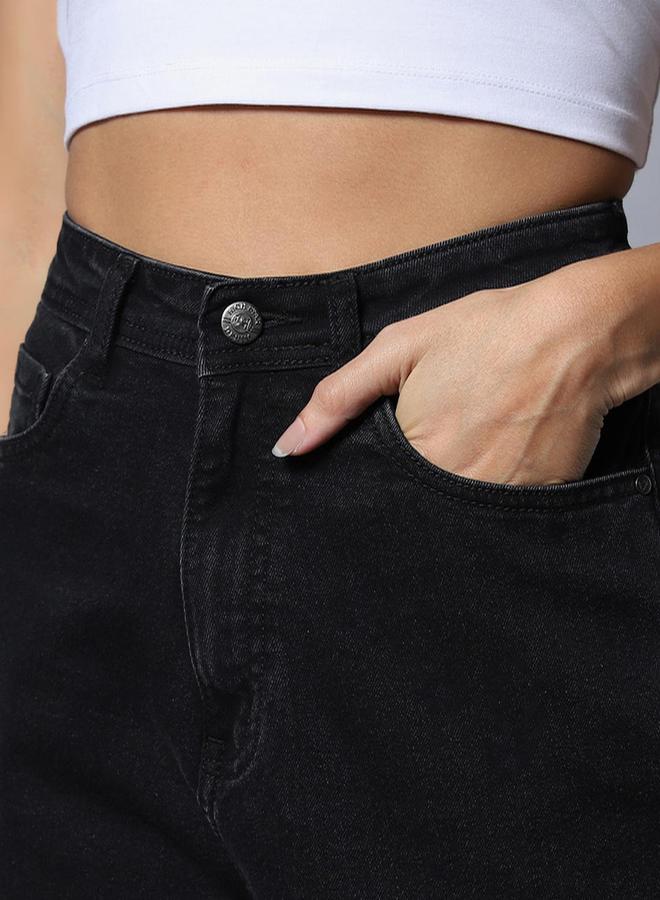 هاي ستار جينز هاي رايز بقصة عادية وجيوب من ستايلي - Image 3