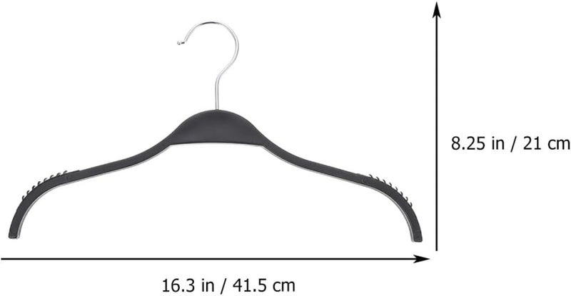 Non-Slip Plastic Clothes Hangers for Men, Household Pants and Skirt Hangers with Strong Grip, Black Sturdy Closet Storage, 5pcs - Image 2